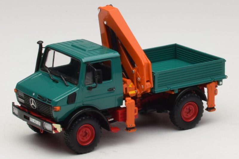 Mercedes Unimog 1300 L Sklápěč s Nakládacím Jeřábem Minichamps 1:43 439033000 Kov