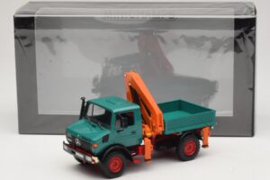 Mercedes Unimog 1300 L Sklápěč s Nakládacím Jeřábem Minichamps 1:43 439033000 Kov – obrázek 6 z 6