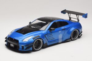 Nissan GT-R R35 Liberty Walk Work T2 Modrá Metalíza Solido 1:18 S1805801 Kov