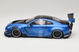Nissan GT-R R35 Liberty Walk Work T2 Modrá Metalíza Solido 1:18 S1805801 Kov – obrázek 3 z 6