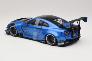 Nissan GT-R R35 Liberty Walk Work T2 Modrá Metalíza Solido 1:18 S1805801 Kov – obrázek 5 z 6