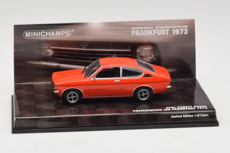 Opel Kadett C Kupé Prezentace IAA Frankfurt Červený Minichamps 1:43 436045620 Kov