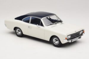 Opel Rekord C Kupé Bílá Modrá Minichamps 1:18 107047021 Pryskyřice – obrázek 4 z 6