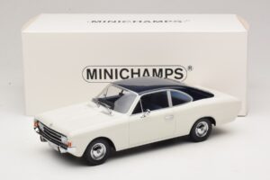 Opel Rekord C Kupé Bílá Modrá Minichamps 1:18 107047021 Pryskyřice – obrázek 6 z 6