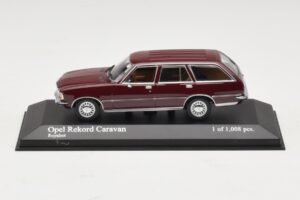 Opel Rekord D Caravan Červený Minichamps 1:43 400044012 Kov