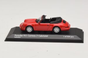 Porsche 911 964 Carrera 2 Cabriolet Červený Minichamps 1:43 430067330 Kov