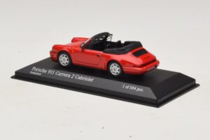 Porsche 911 964 Carrera 2 Cabriolet Červený Minichamps 1:43 430067330 Kov – obrázek 3 z 4
