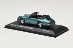 Porsche 911 964 Carrera 2 Cabriolet Turkysová Minichamps 1:43 430067332 Kov – obrázek 3 z 4