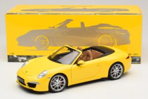 Porsche 911 991 Carrera S Kabriolet Žlutý Minichamps 1:18 100061031 Kov – obrázek 8 z 8