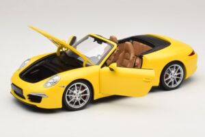Porsche 911 991 Carrera S Kabriolet Žlutý Minichamps 1:18 100061031 Kov – obrázek 2 z 8