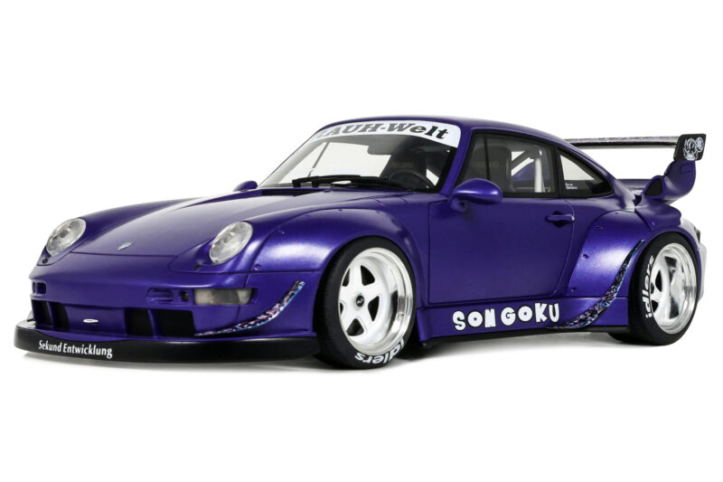 Porsche 911 993 RWB Son Goku Purple GT Spirit 1:18 Porsche 911 993 RWB Son Goku Purple GT Spirit 1:18 GT571 Pryskyřice