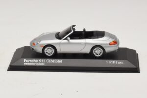 Porsche 911 996 Kabriolet Stříbrná Metalíza Minichamps 1:43 400061091 Kov