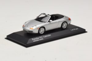 Porsche 911 996 Kabriolet Stříbrná Metalíza Minichamps 1:43 400061091 Kov – obrázek 2 z 4