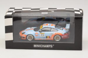 Porsche 911 996 GT3 RSR Gulf #73 Lefort / Lambert 1000km Spa 2005 Minichamps 1:43 400056473-P1 Kov – obrázek 4 z 4