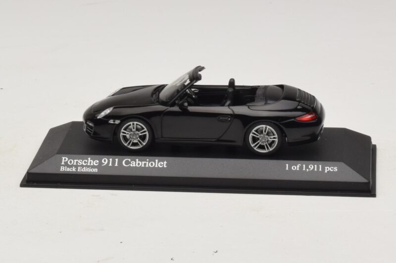 Porsche 911 997 Carrera Kabriolet Black Edition Minichamps 1:43 400066434 Kov