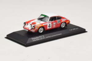 Porsche 911 S #4 G. Larrousse / J-C. Perramond 2nd Place Rally Monte Carlo 1972 Minichamps 1:43 400726804 Kov – obrázek 2 z 4