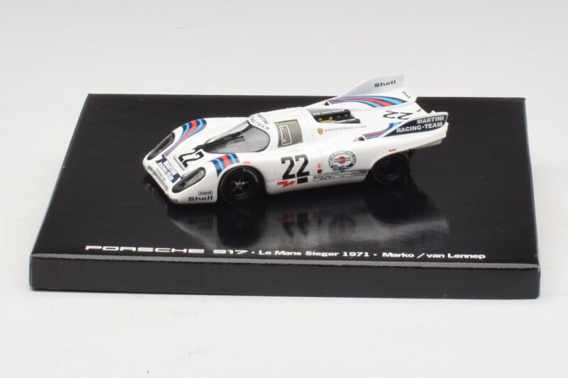 Porsche 917K #22 H. Marko / G. van Lennep Martini Racing 24 Hours of Le Mans Vítěz 1971 Kazetová Edice Minichamps 1:43 WAP020