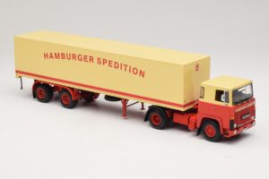 Scania LB111S Koffersattelzug Hamburger Spedition Minichamps 1:43 499123880 Kov – obrázek 4 z 6