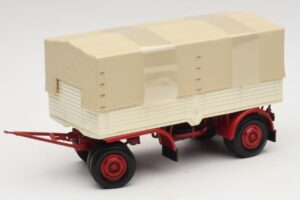 Nákladní Přívěs Plachta Bílý Červený Minichamps 1:43 439159096 Kov