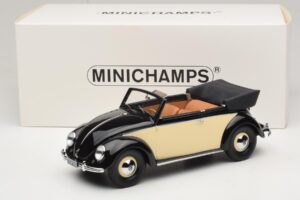 Volkswagen Beetle Kabriolet Černá Krémová Minichamps 1:18 107054131 Pryskyřice – obrázek 6 z 6