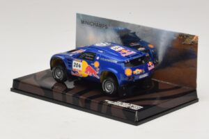 Volkswagen Race Touareg Red Bull #204 J. Kleinschmidt / F. Pons Dakar Rally 2005 Minichamps 1:43 436045304 Kov – obrázek 3 z 5