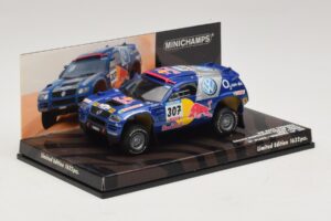 Volkswagen Race Touareg Red Bull #307 B. Saby / M. Perin Dakar Rally 2005 Minichamps 1:43 436055307 Kov – obrázek 2 z 5