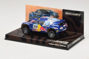 Volkswagen Race Touareg Red Bull #310 J. Kleinschmidt / F. Pons Dakar Rally 2005 Minichamps 1:43 436055310 Kov – obrázek 3 z 5