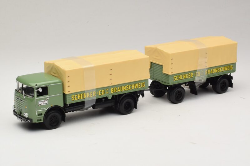 Bussing LU 11/16 Valníkový Přívěs Schenker Minichamps 1:43 499073924 Kov