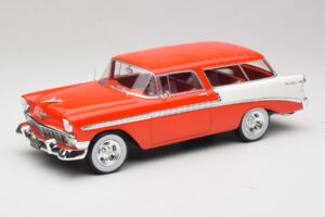 Chevrolet Bel Air Nomad Custom Světle Červená & Bílý KK-Scale 1:18 KKDC181291 Kov