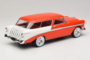 Chevrolet Bel Air Nomad Custom Světle Červená & Bílý KK-Scale 1:18 KKDC181291 Kov – obrázek 2 z 6