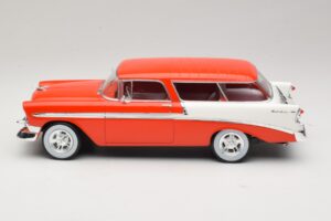Chevrolet Bel Air Nomad Custom Světle Červená & Bílý KK-Scale 1:18 KKDC181291 Kov – obrázek 3 z 6