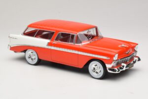 Chevrolet Bel Air Nomad Custom Světle Červená & Bílý KK-Scale 1:18 KKDC181291 Kov – obrázek 4 z 6