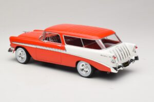 Chevrolet Bel Air Nomad Custom Světle Červená & Bílý KK-Scale 1:18 KKDC181291 Kov – obrázek 5 z 6