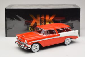 Chevrolet Bel Air Nomad Custom Světle Červená & Bílý KK-Scale 1:18 KKDC181291 Kov – obrázek 6 z 6