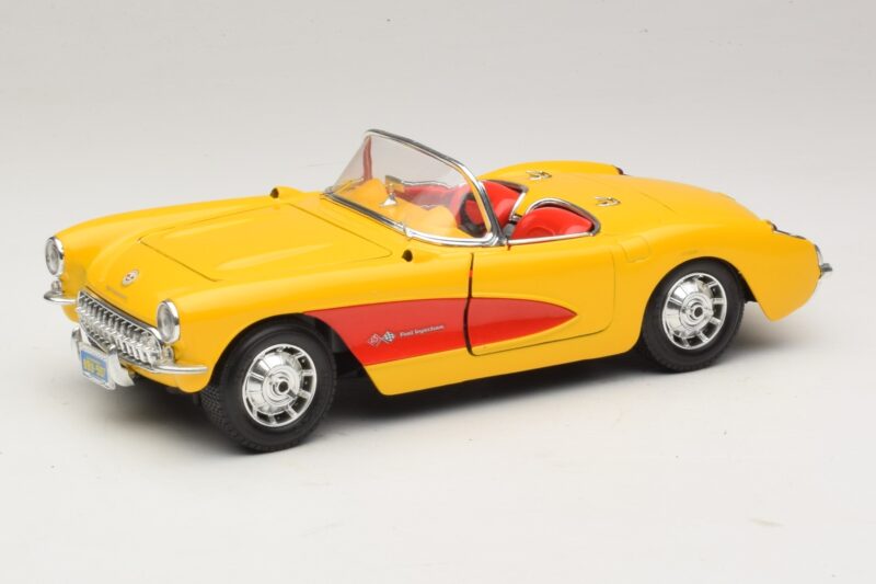 Chevrolet Corvette C1 Kabriolet Žlutý Červený Bburago 1:18 3034-M2 Kov