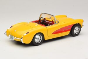 Chevrolet Corvette C1 Kabriolet Žlutý Červený Bburago 1:18 3034-M2 Kov – obrázek 3 z 8