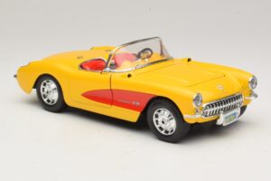 Chevrolet Corvette C1 Kabriolet Žlutý Červený Bburago 1:18 3034-M2 Kov – obrázek 6 z 8