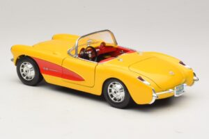 Chevrolet Corvette C1 Kabriolet Žlutý Červený Bburago 1:18 3034-M2 Kov – obrázek 7 z 8