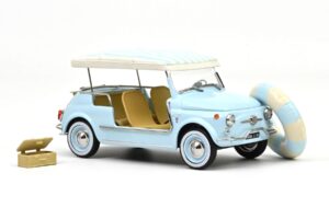 Fiat 500 Jolly Modrý Norev 1:18 187793 Kov – obrázek 4 z 5