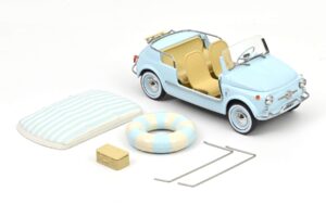 Fiat 500 Jolly Modrý Norev 1:18 187793 Kov – obrázek 5 z 5