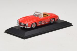 Mercedes 300 SL W198 Červený S Hnědým Interiérem Minichamps 1:43 MB009 Kov – obrázek 2 z 5