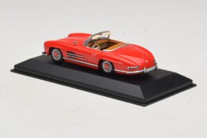Mercedes 300 SL W198 Červený S Hnědým Interiérem Minichamps 1:43 MB009 Kov – obrázek 3 z 5