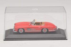 Mercedes 300 SL W198 Červený S Hnědým Interiérem Minichamps 1:43 MB009 Kov – obrázek 4 z 5