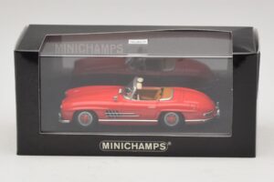 Mercedes 300 SL W198 Červený S Hnědým Interiérem Minichamps 1:43 MB009 Kov – obrázek 5 z 5