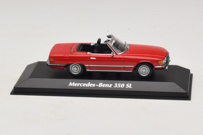 Mercedes 350 SL R107 Červený Maxichamps 1:43 940033432 Kov