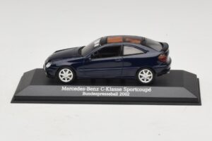 Mercedes C-Class Sportscoupe CL203 Blue Metallic Bundespressball Minichamps 1:43 MB010 Kov