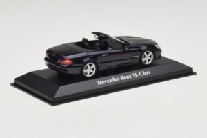 Mercedes SL R230 Modrá Metalíza Maxichamps 1:43 940037531 Kov – obrázek 2 z 5