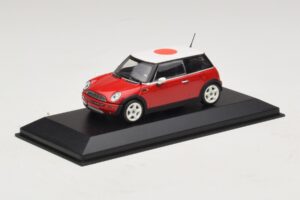 Mini Cooper One R50 Červený S Japonskou Vlajkou Minichamps 1:43 MINI034 Kov – obrázek 2 z 5