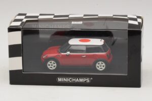 Mini Cooper One R50 Červený S Japonskou Vlajkou Minichamps 1:43 MINI034 Kov – obrázek 5 z 5