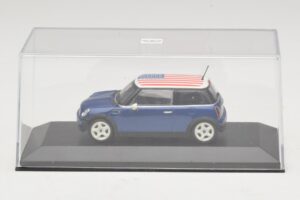 Mini Cooper S R53 Modrý S Americkou Vlajkou Minichamps 1:43 MINI014 Kov – obrázek 4 z 5